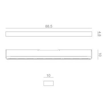 Frame w4 3.000k 6390 lumen 57w cri90 bianco opaco push Rotaliana Lampade da parete